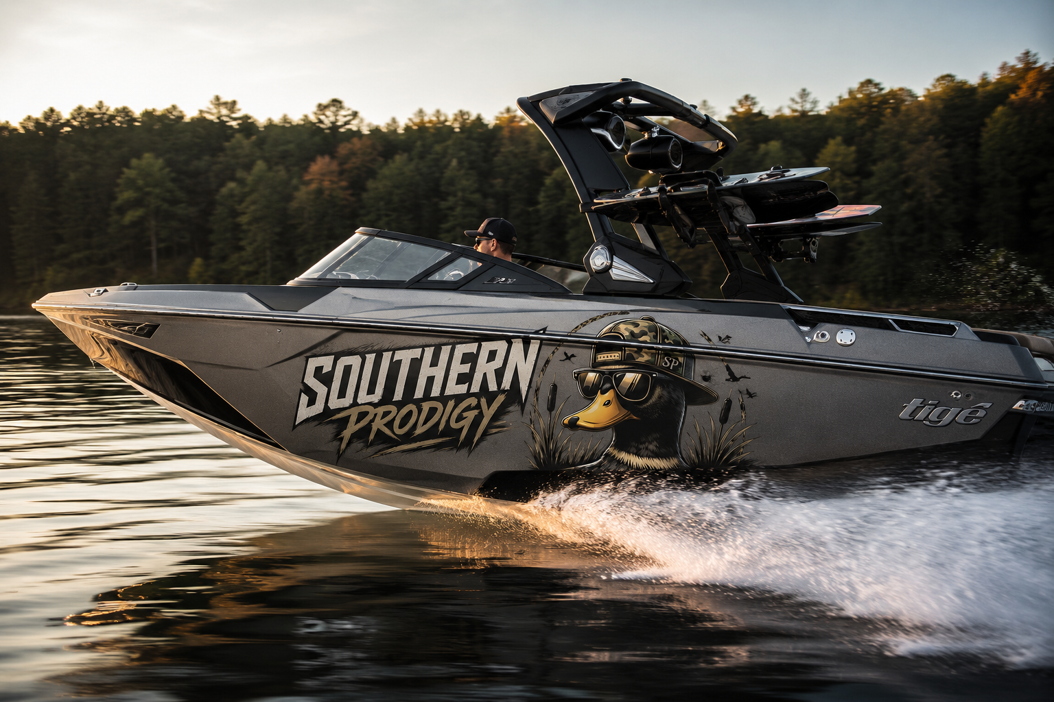 Branded giveaway boat